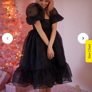 selkie puff polka dot dress